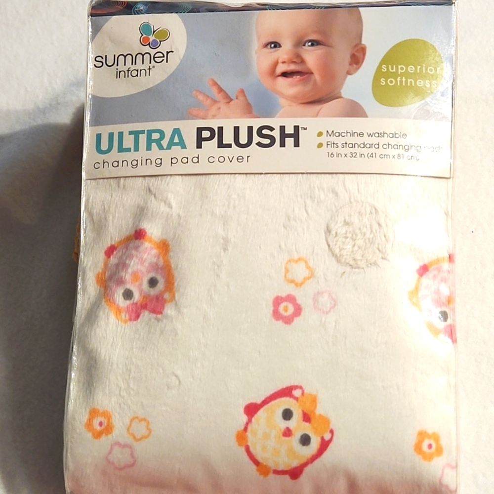 SUMMER INFANT ULTRA PLUSH CHANGING COVER 16 X 32IN GIRLS AND BOYS - Picture 1 of 9